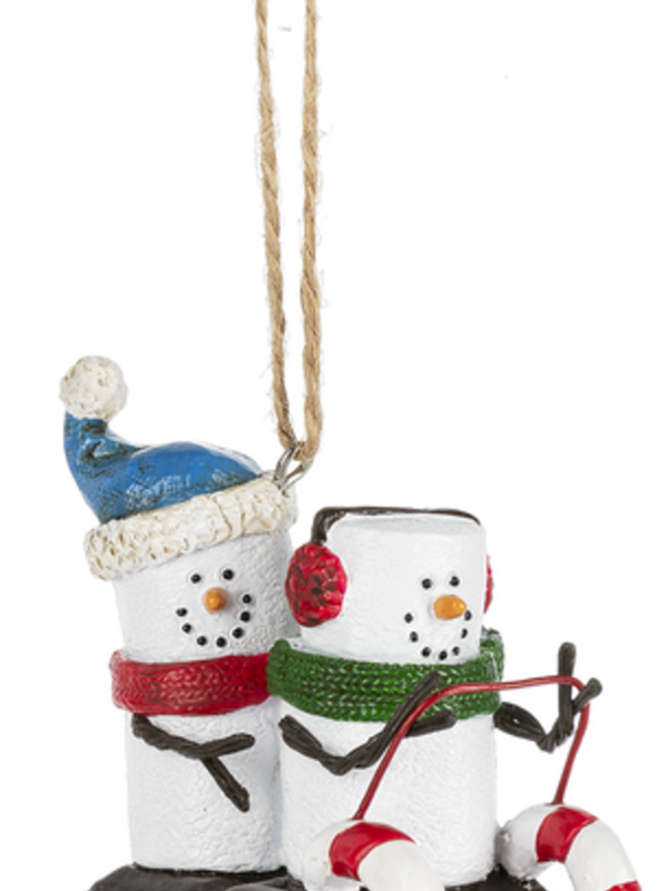S'MORE ON TOBOGGAN ORNAMENT