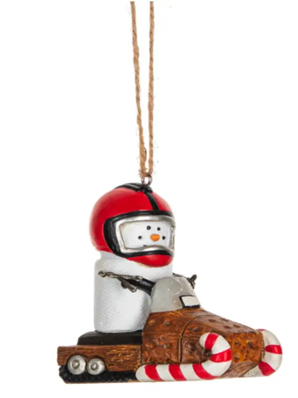 S'MORE SNOWMOBILE ORNAMENT