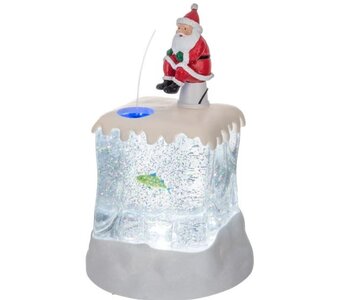 LIGHT UP SHIMMER ICE FISHING SNOWGLOBE