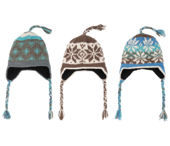 Knit Embroidered Nordic Winter Hats