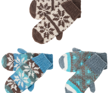 Knit Nordic Mitten Pairs - Wool