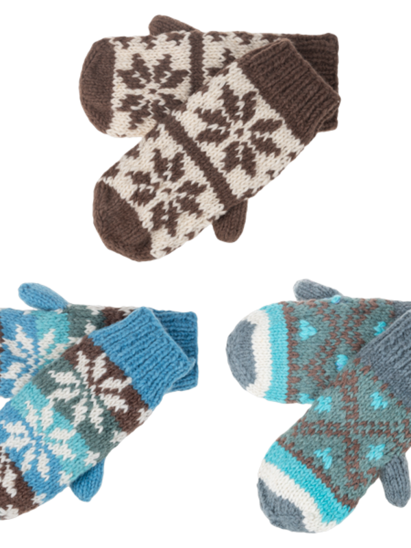 Knit Nordic Mitten Pairs - Wool