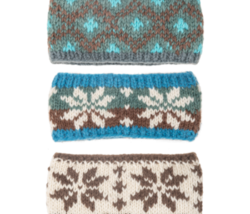 Knit Embroidered Nordic Headbands