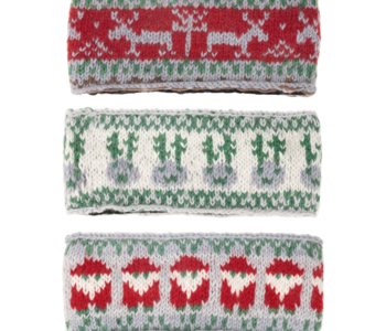 Knit Embroidered Holiday Icon Headbands