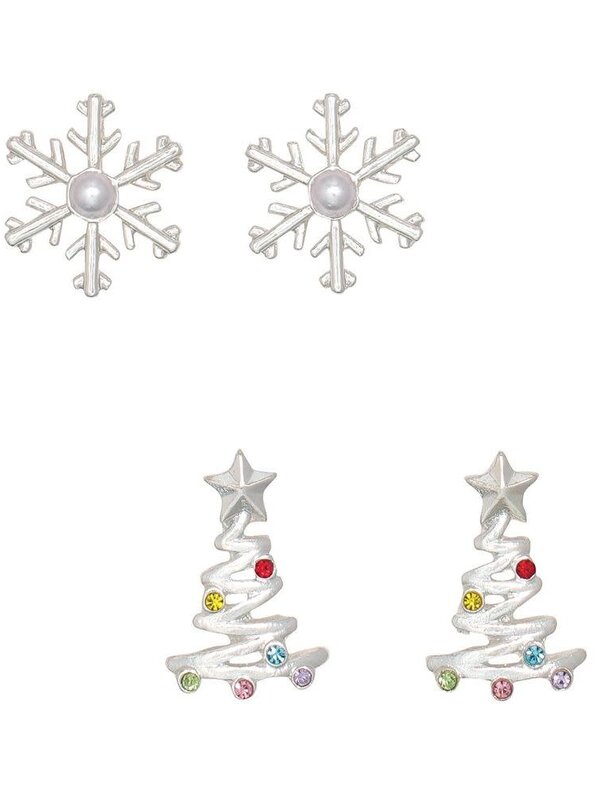 DUO Silver Snowflake + Tree
