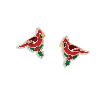 Enamel Cardinals w Holly