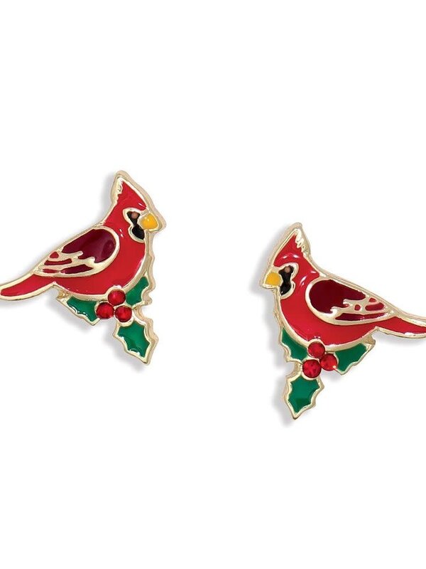 Enamel Cardinals w Holly