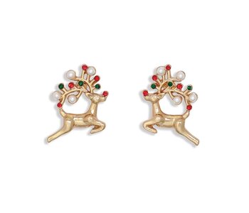 Gold Reindeer w Tree Antler