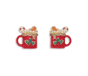 Red Holly Mug w Crystals