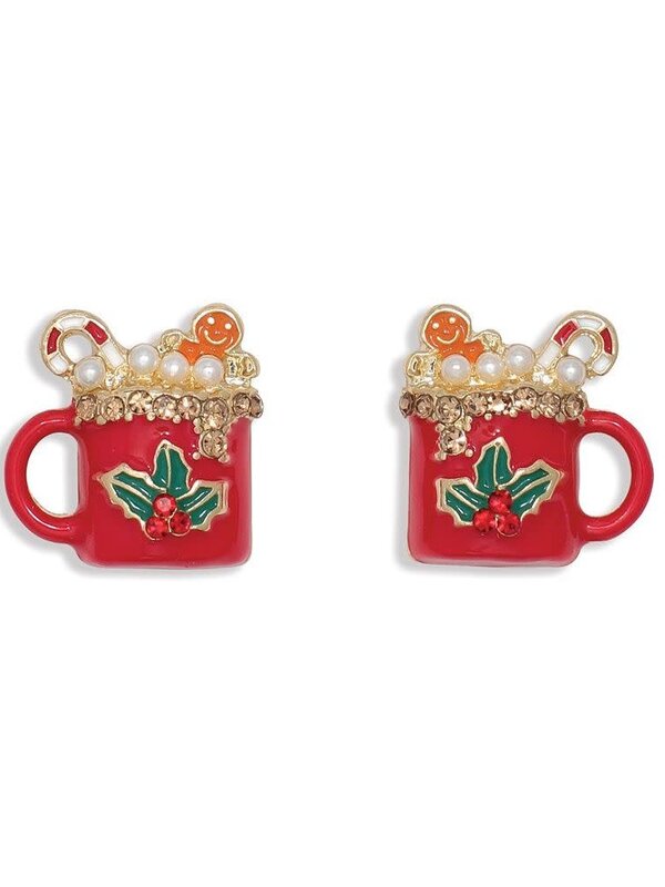 Red Holly Mug w Crystals