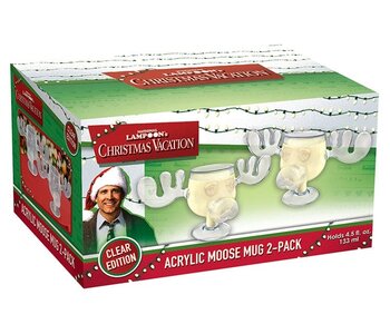 Christmas Vacation Griswold Clear Acrylic Moose Mug 2 Pack