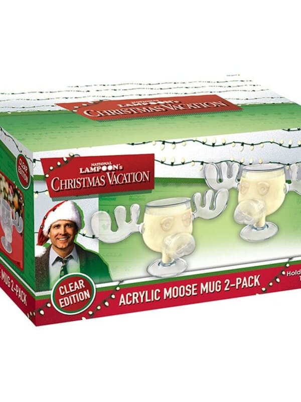 Christmas Vacation Griswold Clear Acrylic Moose Mug 2 Pack