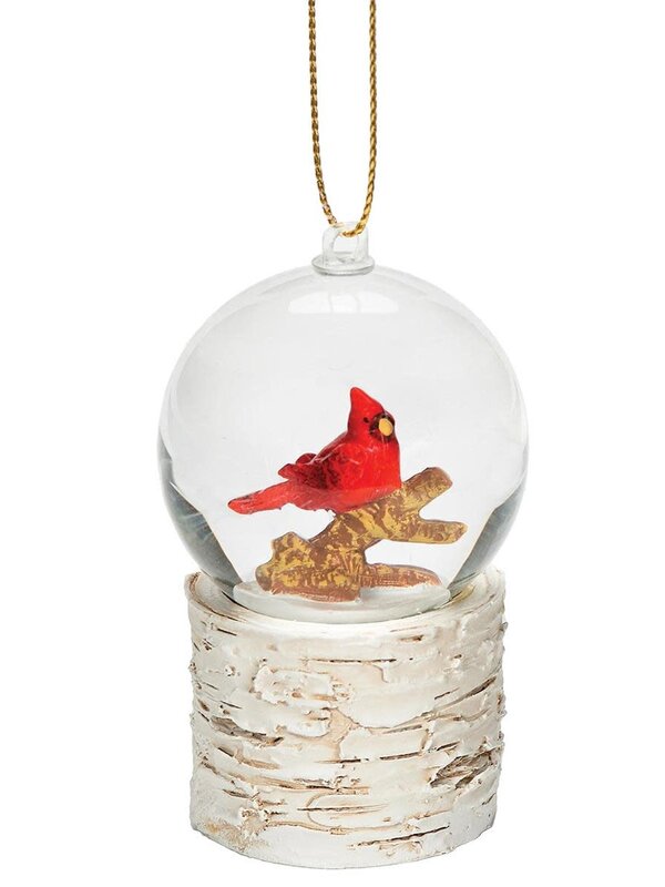 3"H DOME CARDINAL ORNAMENT 45MM