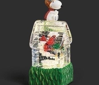 6.25"H LED PEANUTS SHIMMER LANTERN FLYING ACE