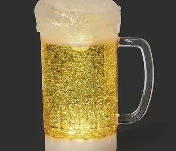 7.5"H LED Lighted Swirl Beer Mug