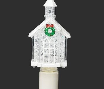 6.5"H LED WHITE CHURCH NIGHT LIGHT