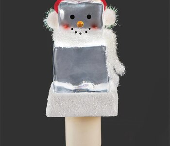 5.75"H ICECUBE SNOWMAN NIGHT LIGHT LED BULB