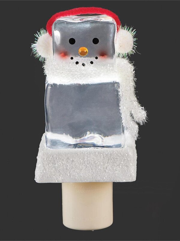 5.75"H ICECUBE SNOWMAN NIGHT LIGHT LED BULB