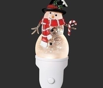 6.75"H LIGHTED SNOWMAN SWIRL NIGHT LIGHT