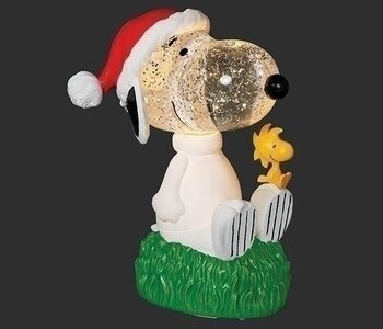 5.5"H PEANUTS SHIMMER LIGHT SNOOPY & WOODSTOCK