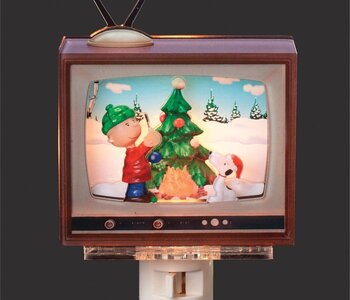 5"H PEANUTS TV TREE DECORATING NIGHT LIGHT