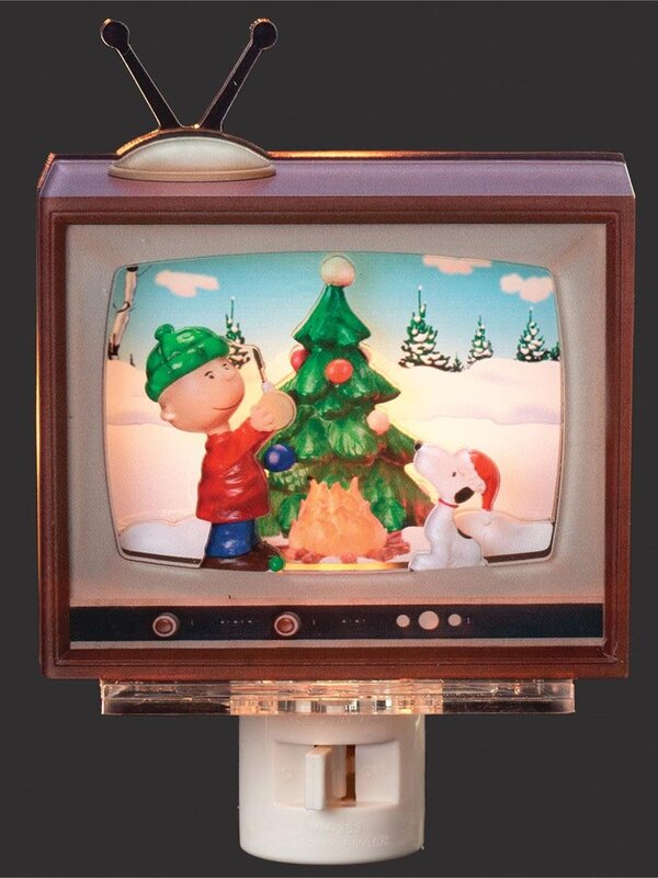 5"H PEANUTS TV TREE DECORATING NIGHT LIGHT