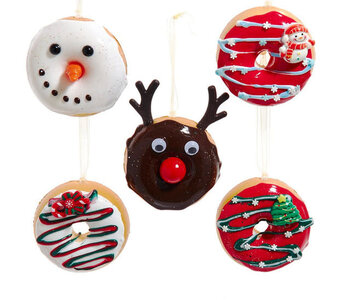 Decorated Christmas Donut Ornaments