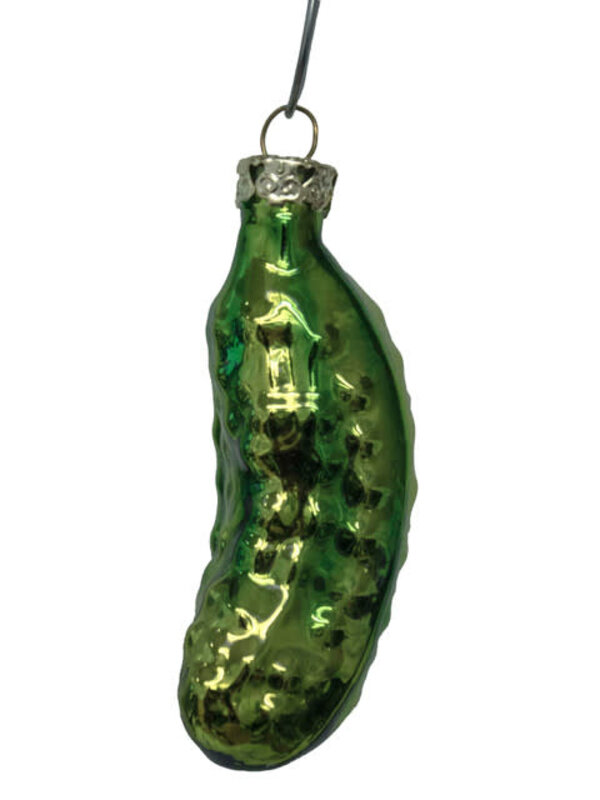 Hand Blown Glass Pickle Ornament