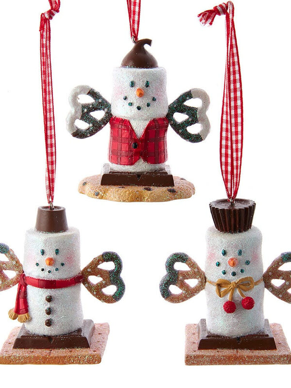 Snowman S'mores With Pretzel Ornament