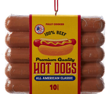 Hot Dog Package Ornament