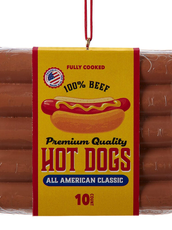 Hot Dog Package Ornament