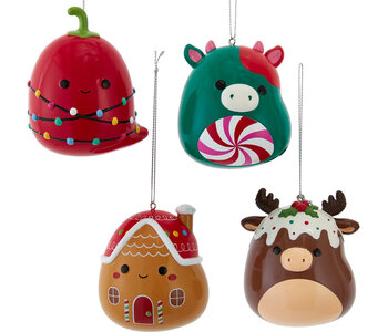 Squishmallows® Ruben, Casa, Christo & Maurice Ornaments