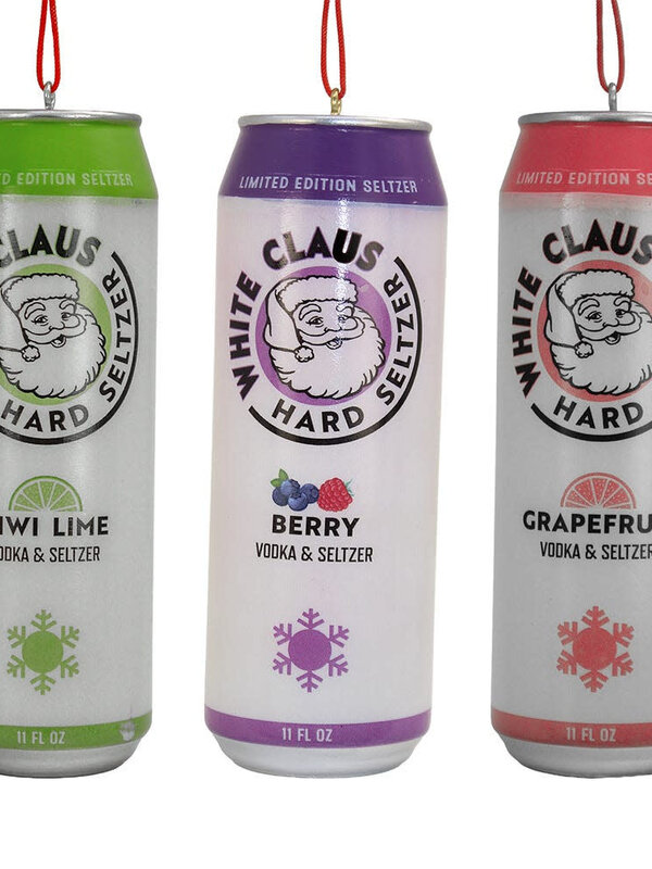 White Claus Hard Seltzer Ornaments
