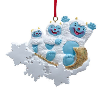 Yeti Family Of 3 Ornament