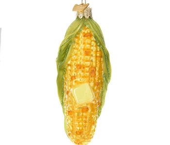 Noble Gems™ Corn On The Cob Glass Ornament
