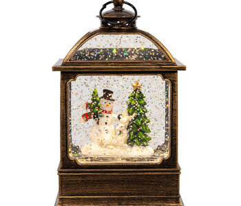 Lighted Snowman Water Lantern