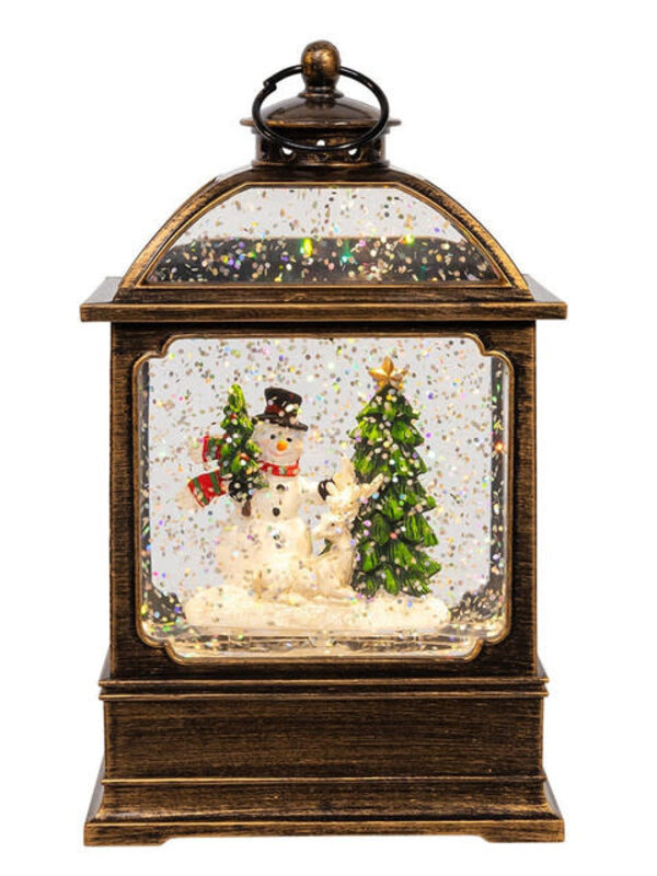 Lighted Snowman Water Lantern