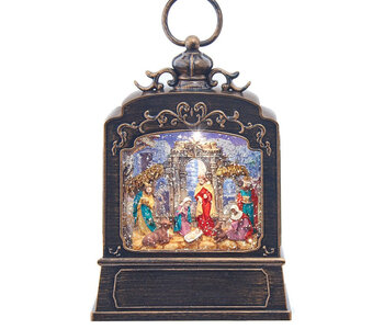 Lighted Nativity Lantern