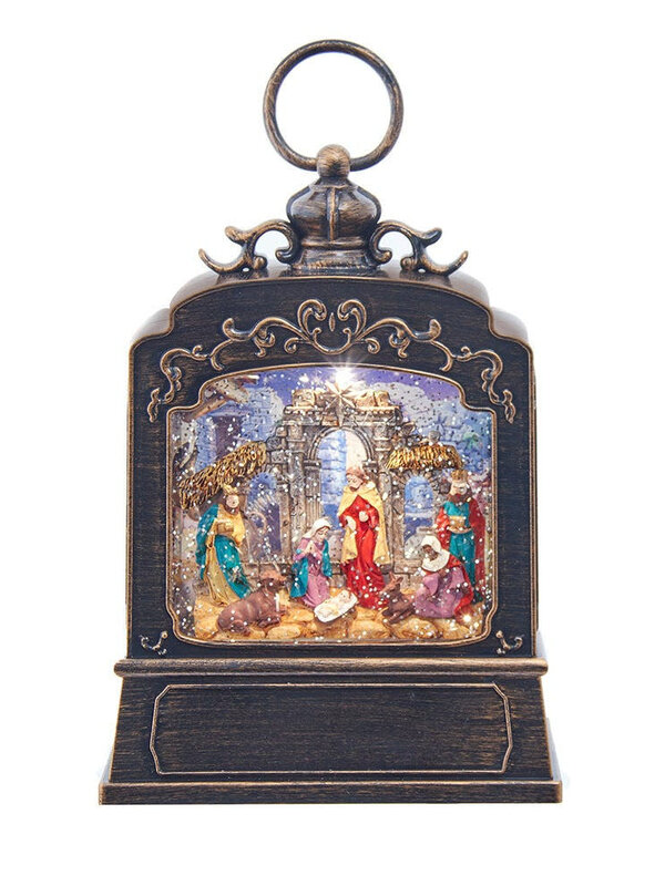 Lighted Nativity Lantern