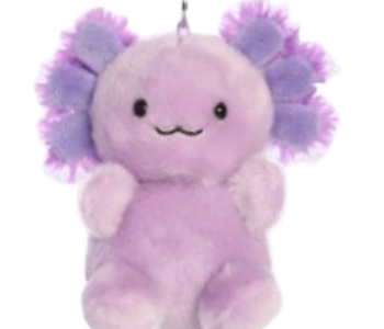 4" XAVIER PURPLE AXOLOTL CLIP-ON