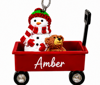 WAGON ORNAMENT-AMBER