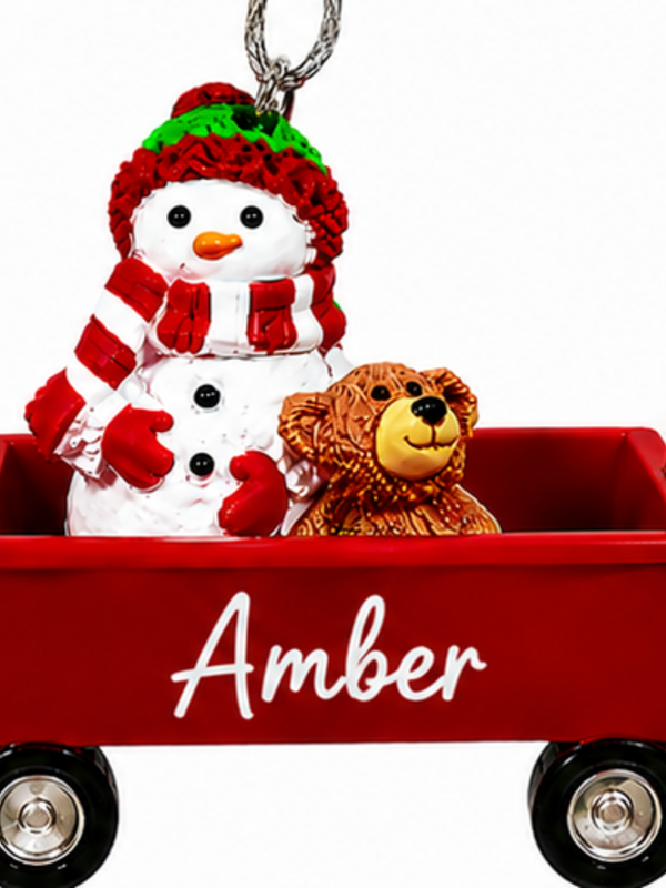 WAGON ORNAMENT-AMBER