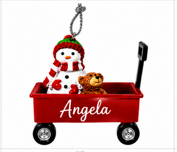 WAGON ORNAMENT-ANGELA