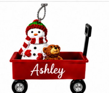 WAGON ORNAMENT-ASHLEY