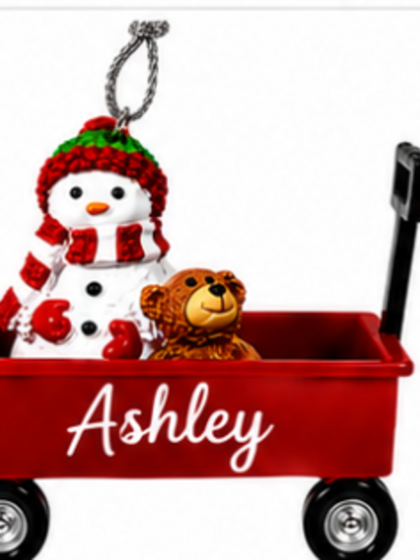 WAGON ORNAMENT-ASHLEY
