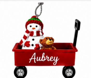 WAGON ORNAMENT-AUBREY