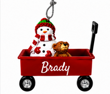 WAGON ORNAMENT-BRADY