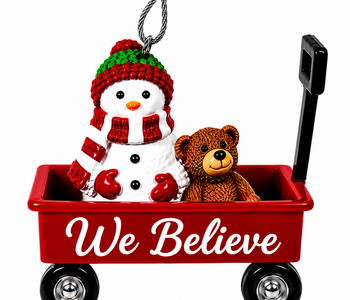 WAGON ORNAMENT-WE BELIEVE