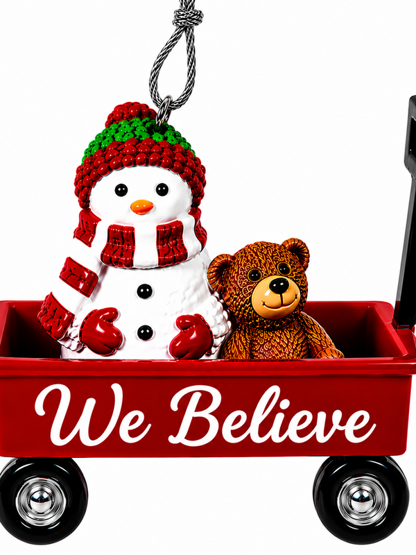 WAGON ORNAMENT-WE BELIEVE