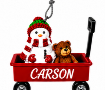 WAGON ORNAMENT-CARSON